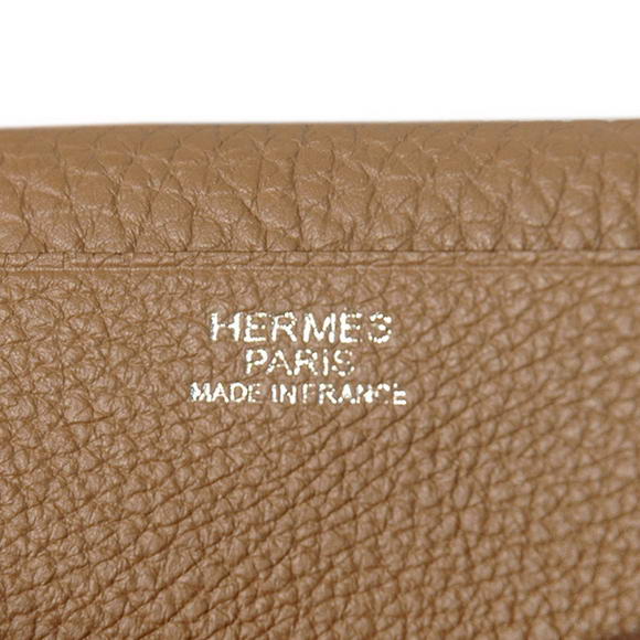 High Quality Hermes Bearn Japonaise Original Leather Wallet H8022 Grey Fake - Click Image to Close